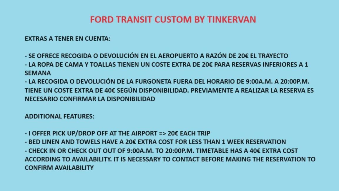 Hotel Ford Transit Custom Camper Palma Exterior foto